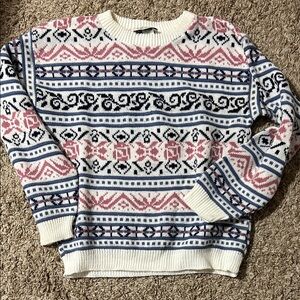 Vintage abstract patterned sweater